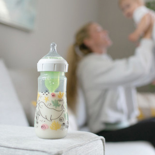 布朗博士 婴儿宝宝奶瓶宽口径PP材质新生儿防胀气防呛奶 270ml 海豚