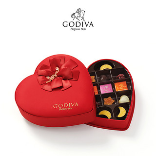 【】GODIVA歌帝梵浪漫心形巧克力礼盒19颗年货礼