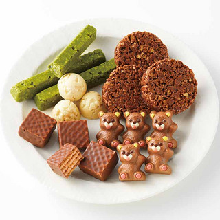 日本北海道零食ROYCE四季缤纷小熊什锦儿童巧克力铁盒装