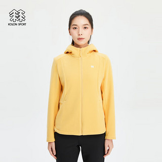 KOLON SPORT可隆女士连帽抓绒夹克 麦色CN 180/2XL