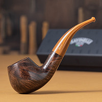 沙芬（SAVINELLI）意大利高档手工石楠木烟斗男士  苔原645 大号 白兰地弯斗