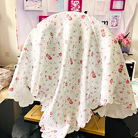 巧林儿化妆镜遮镜子布帘梳妆台镜子套罩遮盖镜子遮挡布盖镜面防尘盖布 初晴花语 通用镜子盖布:110*110cm