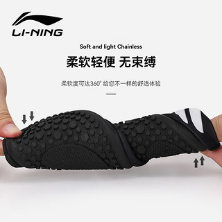 李宁（LI-NING） 浮潜鞋沙滩鞋男女赤足贴肤软鞋防滑涉水用品067黑色XXL(41-42)