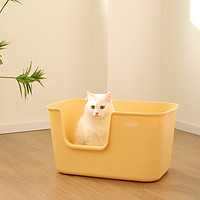 乐乐猫 超大号猫砂盆防外溅一体开放式猫厕所特大猫沙盆子猫咪用品