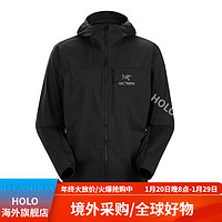 ARC'TERYX 始祖鸟 23年新款 SQUAMISH HOODY男子户外运动轻质舒适冲锋衣七夕. Black 黑色 XI