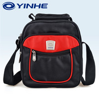 银河乒乓球包运动包双层多功能单肩包日式户外乒乓球拍套背包 教练包-红色(高26cm*长22cm*宽8cm)