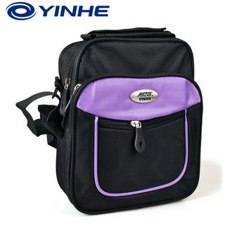 银河乒乓球包运动包双层多功能单肩包日式户外乒乓球拍套背包 教练包-红色（高26cm*长22cm*宽8cm）