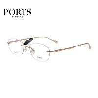 PORTS 宝姿 光学眼镜架女款休闲简约黑色镜框可配近视镜片 POF22218