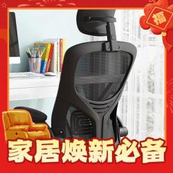 宾纳得 人体工学椅 黑框黑网+头枕