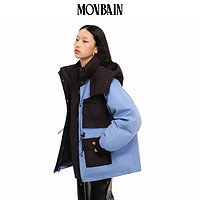 MOVBAIN 女士中长款羽绒服 MC211002I 淡蓝色 M