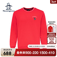 Munsingwear 万星威 男士23春夏新品高尔夫大展宏兔系列长袖卫衣 红色 L