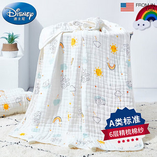 Disney baby 婴儿童趣自然纱布浴巾 薄荷绿 105