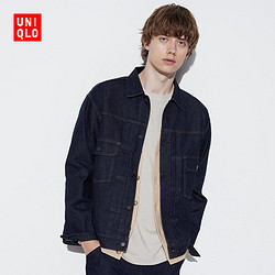 UNIQLO 优衣库 男装女装牛仔茄克水洗复古宽松短款外套2024春季新款464025