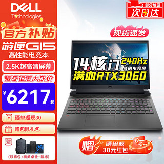 DELL 戴尔 游匣 G15 5525 六代锐龙版 15.6英寸 游戏本 灰色（锐龙R7-6800H、RTX 3060 6G、16GB、512GB SSD、1080P、165Hz）