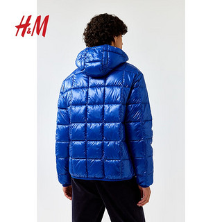 H&M 男装棉衣宽松连帽外套175/108A