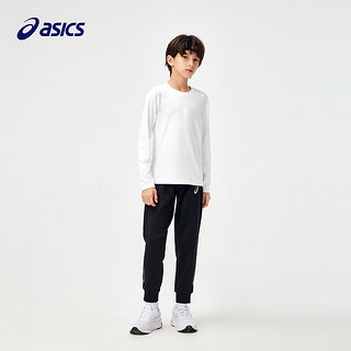 asics/亚瑟士童装24年春季新男女童长裤吸湿速干休闲运动针织长裤 001黑色 140cm