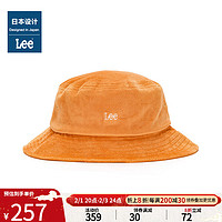 Lee日本设计时尚潮流休闲刺绣LOGO绒布渔夫帽LUA00845 赭色 M