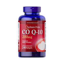 Puritan's Pride 普丽普莱 辅酶Q10软胶囊COQ-10高含量200mg240粒护心脏成人中老年
