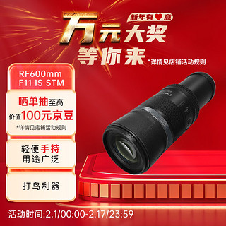 Canon 佳能 RF 600mm F11.0 IS STM 远摄定焦镜头 佳能RF卡口 82mm