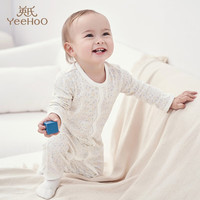 英氏(YEEHOO)婴儿衣服新生儿连体衣男女宝宝纯棉新疆棉婴幼儿居家爬服LB02026A 星辰襟蛤YLAAJ02026A 66cm(3-6月 6.9-8.9kg)