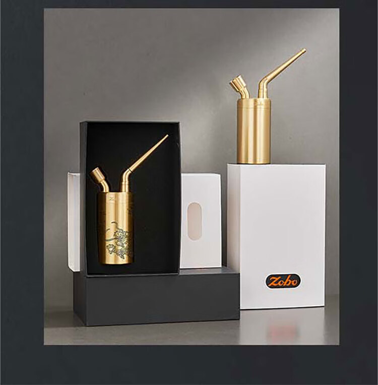 ZOBO正牌水烟壶烟斗纯铜粗中细四用过滤烟嘴循环型过滤器男士水烟袋