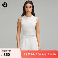 露露乐蒙lululemon 丨Twist-Back 女士罗纹后纽结短款运动背心 LW1ENVS 米白色