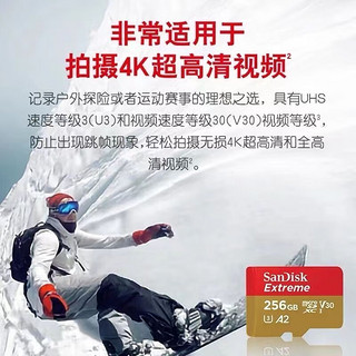 SanDisk 闪迪 Extreme 至尊极速移动系列 MicroSD存储卡 128GB（U3、V30、A2）