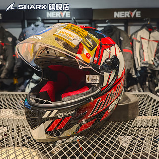 Shark 鲨客 头盔摩托车全盔跑车鬼爪赛道盔男女四季机车洛伦佐专业RACE R PRO HE8606NKRW（以实物图为准） XL