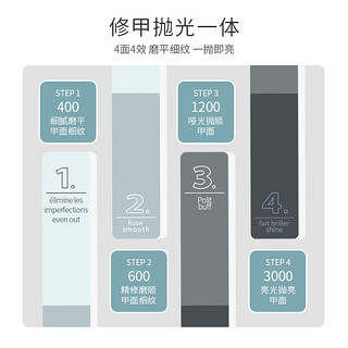 优家UPLUS 高品质加宽四面指甲抛光搓条3个 修甲打磨抛光指甲锉