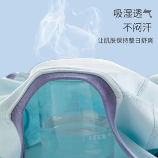 欢喜小熊 婴儿衣服2件装宝宝春秋季纯棉哈衣爬爬服打底内衣新生幼儿连体衣 201608蓝色 66码(3-6个月)