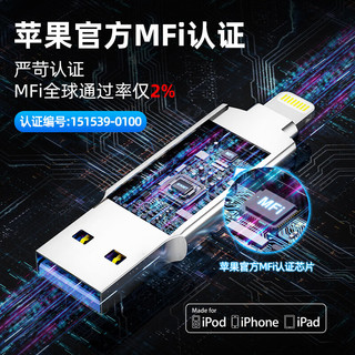 忆捷（EAGET）1TB Lightning USB3.0苹果U盘i66MFI认证一键备份iphone/ipad轻松扩容手机电脑两用优盘