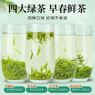 骏江南 龙井茶叶 碧螺春毛尖茶明前云雾高山绿茶礼盒装475g