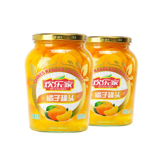 HUANLEJIA 欢乐家 糖水橘子罐头900g*2罐