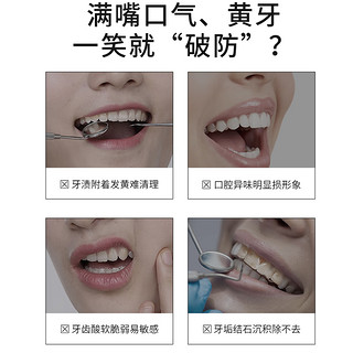 EHD净白健齿洁牙粉清新口气刷牙粉护龈洁牙渍污垢烟渍茶渍白牙粉薄荷 50g 2盒