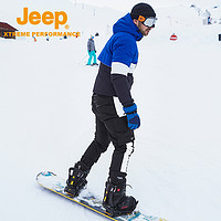 Jeep 吉普 背带单板滑雪裤男防水保暖羽绒裤可拆卸户外滑雪装备