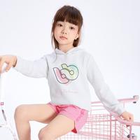 巴拉巴拉 童装女童卫衣春装中大童儿童长袖连帽上衣弹力潮