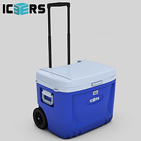 ICERS艾森斯60L拉杆保温箱户外冷藏车载冰箱医用转运箱带温显配15冰袋
