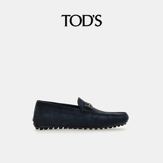 TOD'S【】2024早春男士TIMELESS SLIM绒面皮革豆豆鞋男鞋 藏青色 39.5