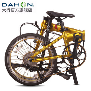 大行（DAHON）30周年典藏纪念版折叠自行车20寸11速轻量铝合金运动单车KAA014 金色-Jaw hinge接头版