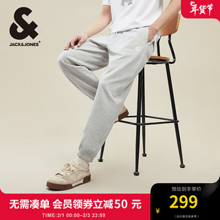 杰克·琼斯（JACK&JONES）衣服男装卫裤男春季弹力裤子抽绳宽松男裤纯色束脚裤休闲运动裤 GH1浅花灰 165/72A/XSR