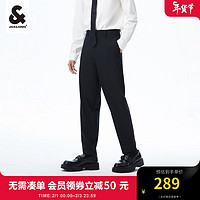 杰克·琼斯（JACK&JONES）衣服男装休闲裤男春季弹力速干男裤锥形裤子成熟稳重弹力商务男裤 E40黑色 165/72A/XSR