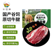 牛世界 原切牛腱1kg 国产谷冷冻牛腱子