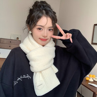 新年红色围巾女冬季2023韩版高级感圣诞节保暖加厚毛线围脖潮