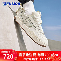 斐乐（FILA）FUSION斐乐潮牌NOLLIE专业滑板鞋女2024春豚跃鞋运动鞋 古白色/微白-AB 38