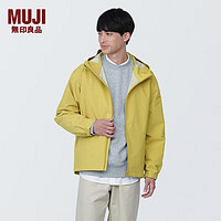 无印良品 MUJI 男式不易沾水风帽夹克男士外套春季工装连帽冲锋衣AD0TTA4S 黄色 M (170/92A)