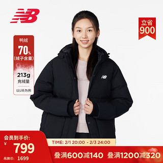 new balance 23女款冬季潮流时尚保暖连帽羽绒服 BK AWJ33330 M