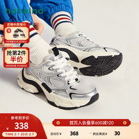 热风 hotwind2024年春季女士休闲百搭运动鞋低帮厚底跑鞋 13银色 37 正码