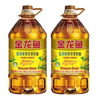 金龙鱼 低芥酸特香菜籽油4.5L*2桶 家庭装食用油