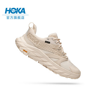 HOKA ONE ONE男女鞋春季ANACAPA LOW GTX低帮户外徒步鞋耐磨减震支撑防水版 蛋酒色/流沙色 36.5