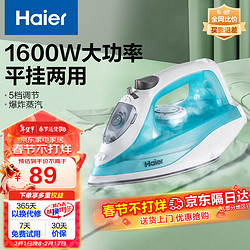 Haier 海尔 挂烫机电熨斗蒸汽小型家用迷你手持熨烫机蒸汽烫斗大功率干湿两用自动断电保护 HY-Y1616